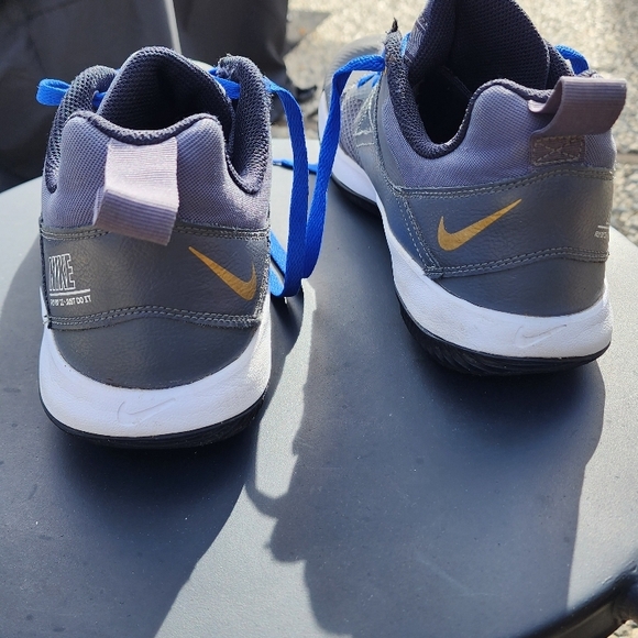 Nike Fly By Mid Men's Shoes - Blue and Gold - Picture 7 of 10
